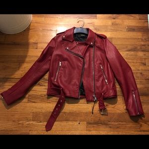 Zara Biker Leather Effect Jacket